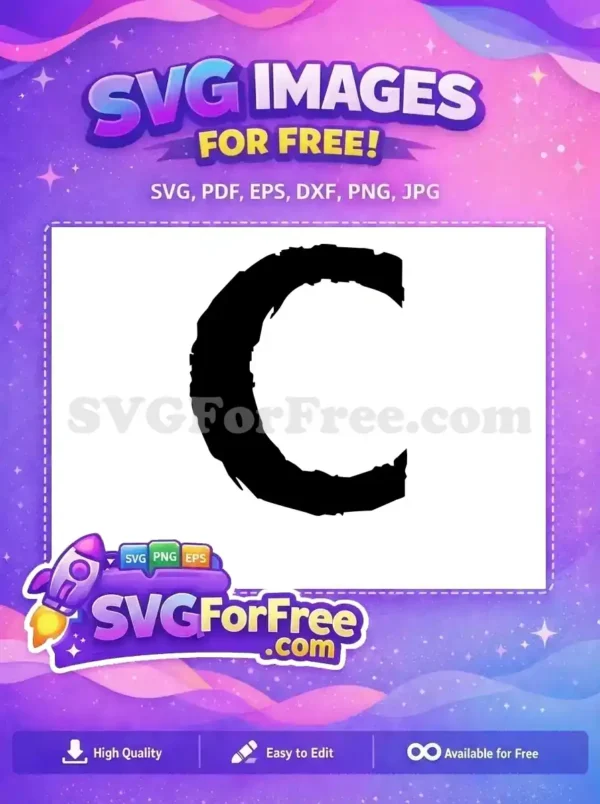 Free Brush Stroke Free Letter C Fonts Free SVG