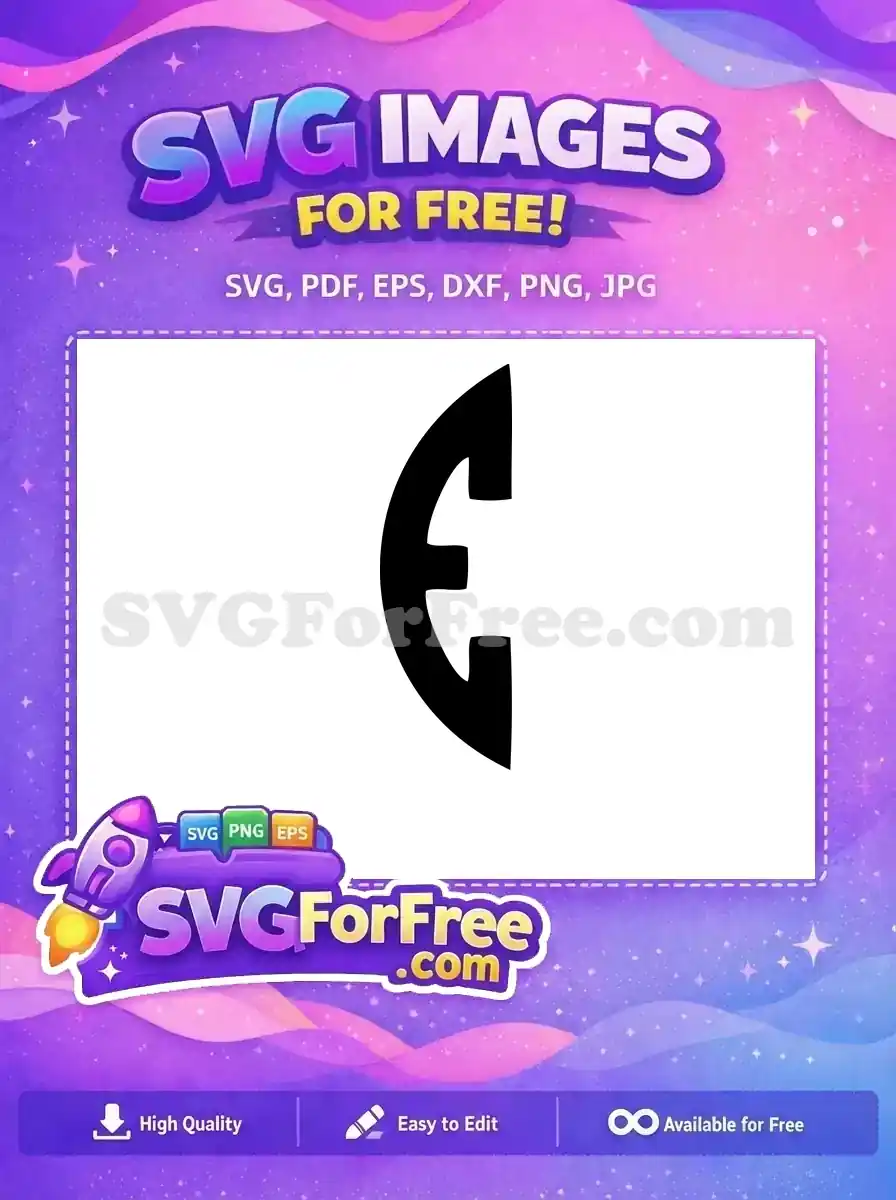 Free Black Letter E Free Bold Font Alphabet Free SVG 2