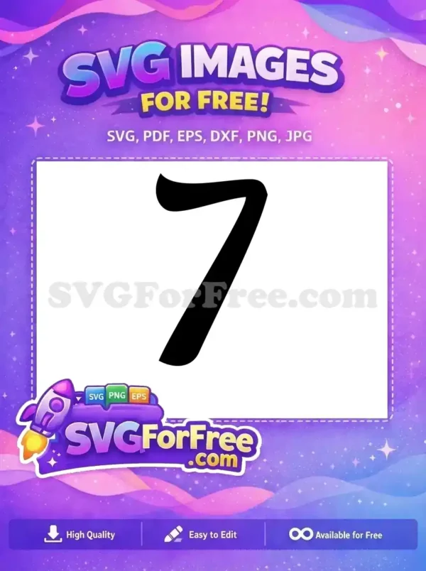 Free Black Number Seven Free Simple Font Free SVG Free Black Number Seven Free Simple Font Free SVG
