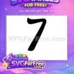 Free Black Number Seven Free Bold Font Free SVG 2 - Instant Download