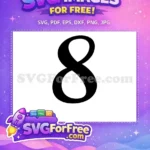 Free Number Eight Free Black Bold Font Free SVG 2 - Instant Download