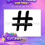Free Bold Lines Free Black Hashtag Fonts Free SVG - Instant Download