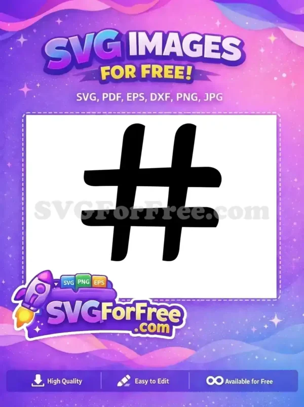 Free Bold Lines Free Black Hashtag Fonts Free SVG