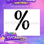 Free Black Percent Free Sign Font Free SVG - Instant Download