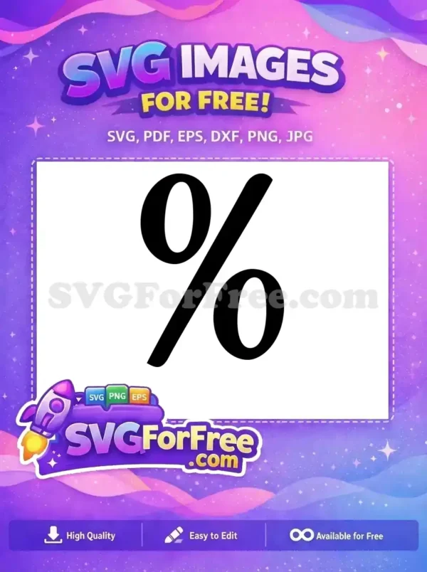 Free Black Percent Free Sign Font Free SVG