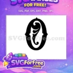 Free Black Letter O Free Floral Serif Fonts Free SVG - Instant Download