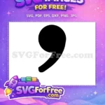 Free Black Comma Free Punctuation Font Free SVG - Instant Download