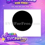 Free Black Circle Free Simple Font One Free SVG - Instant Download