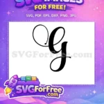 Free Letter G Free Black Font Alphabet Free SVG 1 - Instant Download