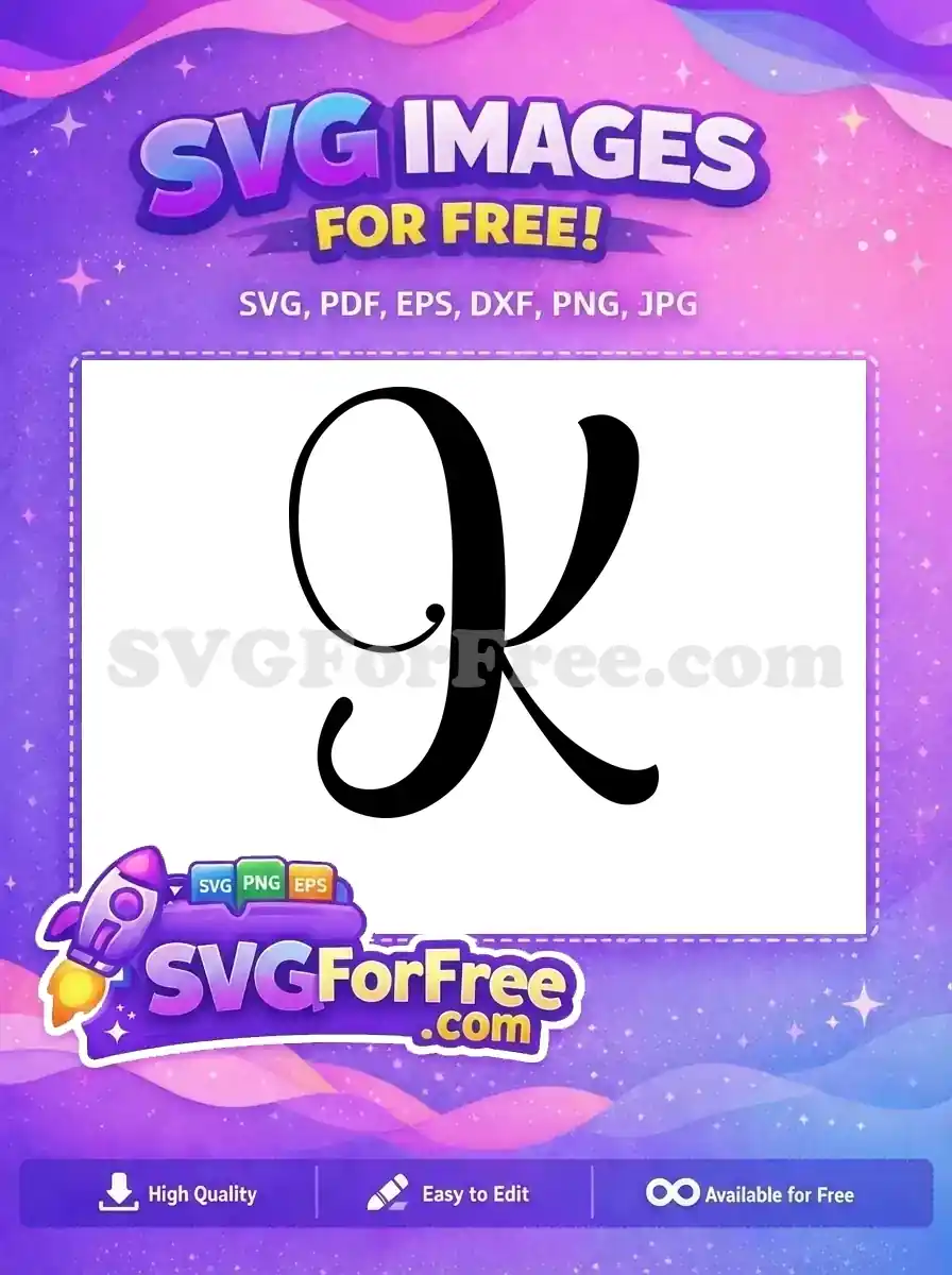 Free Swirling Letter Free Initial Monogram Fonts Free SVG 1