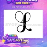 Free Black Letter L Free Fancy Font Initial Free SVG - Instant Download