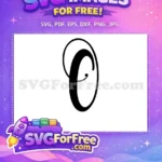 Free Black Letter O Free Initial Monogram Alphabet Free SVG - Instant Download