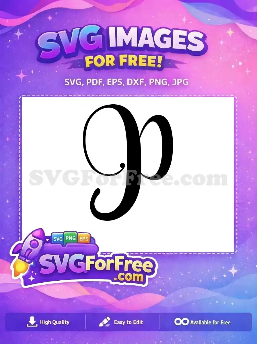 Free Uppercase Letter Free Initial Curvy Monogram Free SVG