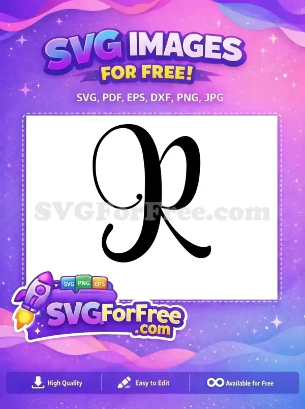 Free Letter R Free Black Font Alphabet Free SVG 1