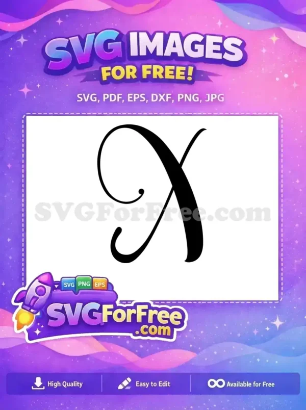 Free Letter X Free Calligraphy Font Alphabet Free SVG