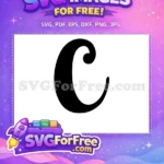 Free Black Letter C Free Calligraphy Initial Fonts Free SVG 3 - Instant Download