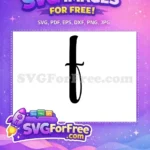 Free Letter T Free Calligraphy Black Font Free SVG - Instant Download