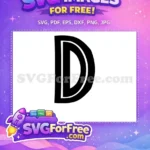 Free Bold Letter D Free Black Outline Fonts Free SVG - Instant Download
