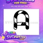 Free Black Striped Free Letter A Font Free SVG - Instant Download
