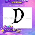 Free Black Letter D Free Initial Font Alphabet Free SVG - Instant Download