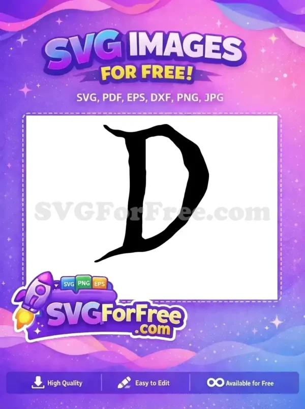 Free Black Letter D Free Initial Font Alphabet Free SVG