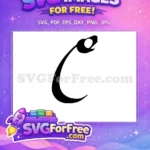 Free Black Calligraphy Initial Free Letter C Font Free SVG - Instant Download