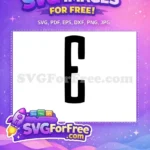 Free Black Letter E Free Bold Font Alphabet Free SVG 3 - Instant Download