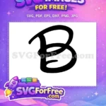 Free Letter B Bold Free Font Alphabet Free SVG - Instant Download