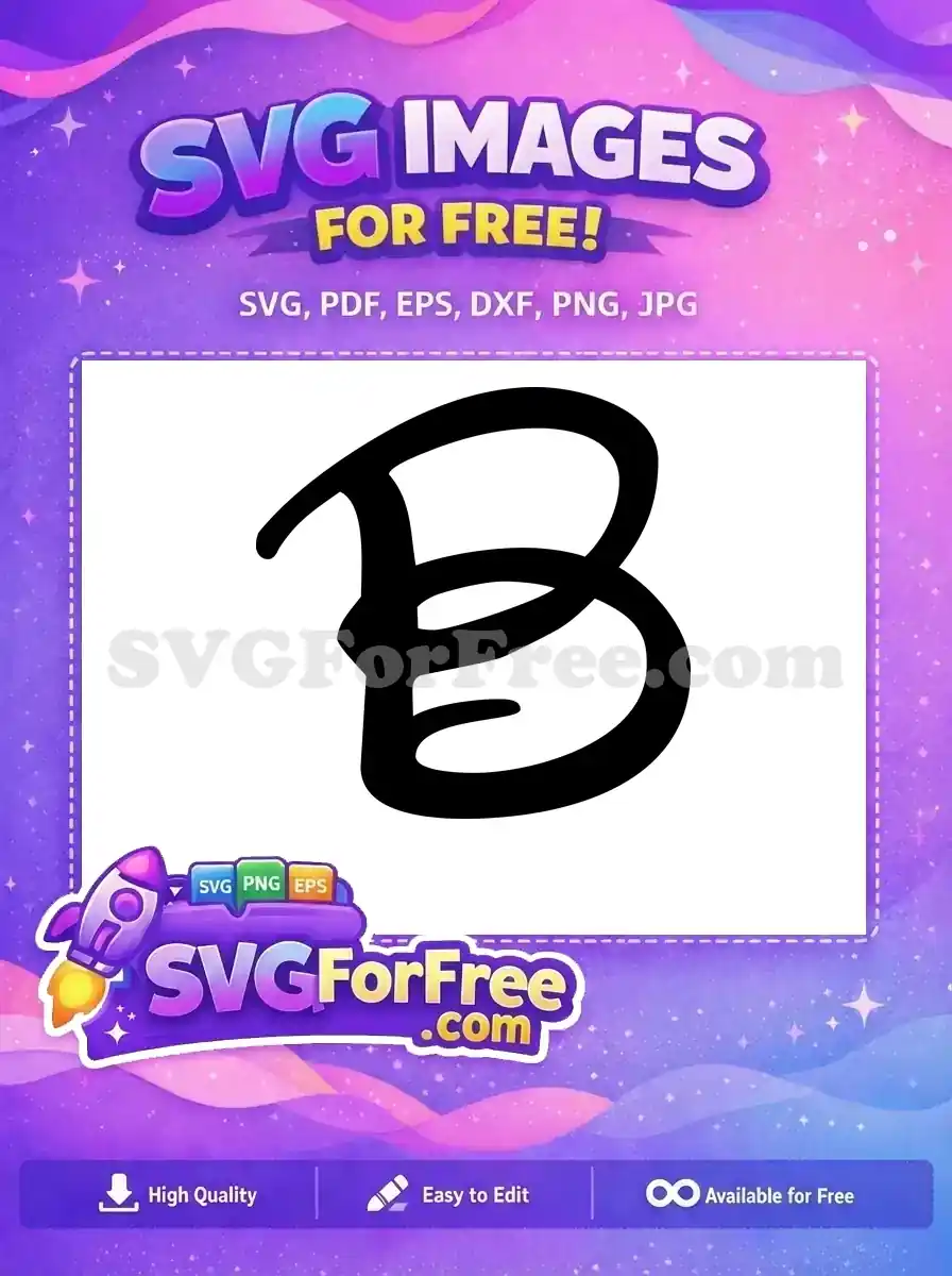 Free Letter B Bold Free Font Alphabet Free SVG