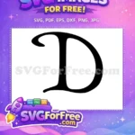 Free Letter D Bold Free Font Alphabet Initial Free SVG - Instant Download