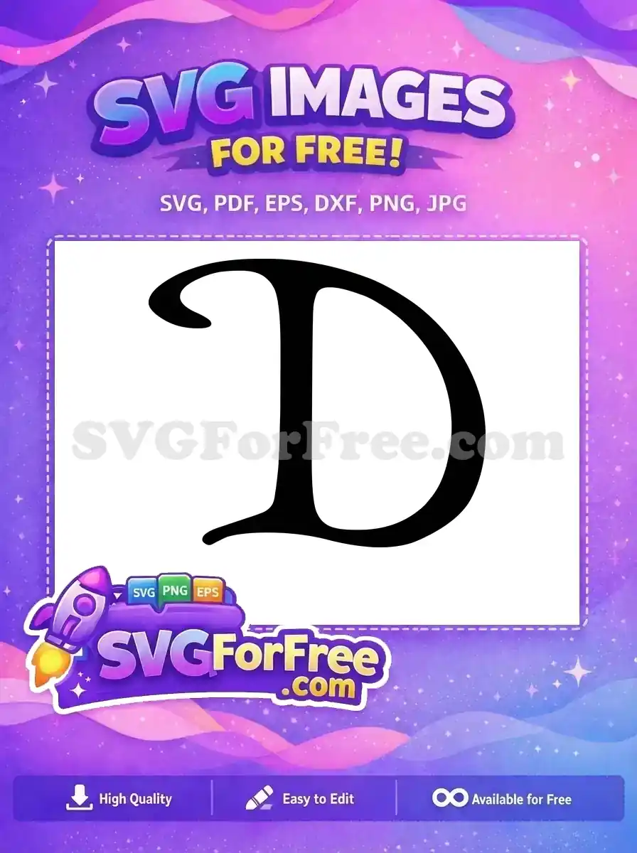 Free Letter D Bold Free Font Alphabet Initial Free SVG