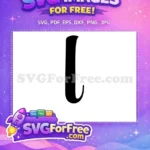 Free Black Bold Letter Free Initial Alphabet Free SVG - Instant Download