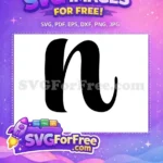Free Black Letter Free Lowercase N Fonts Free SVG - Instant Download