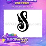 Free Letter S Swirl Free Decorative Initial Fonts Free SVG - Instant Download