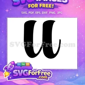 Free Black Bold Letter Free Initial U Fonts Free SVG