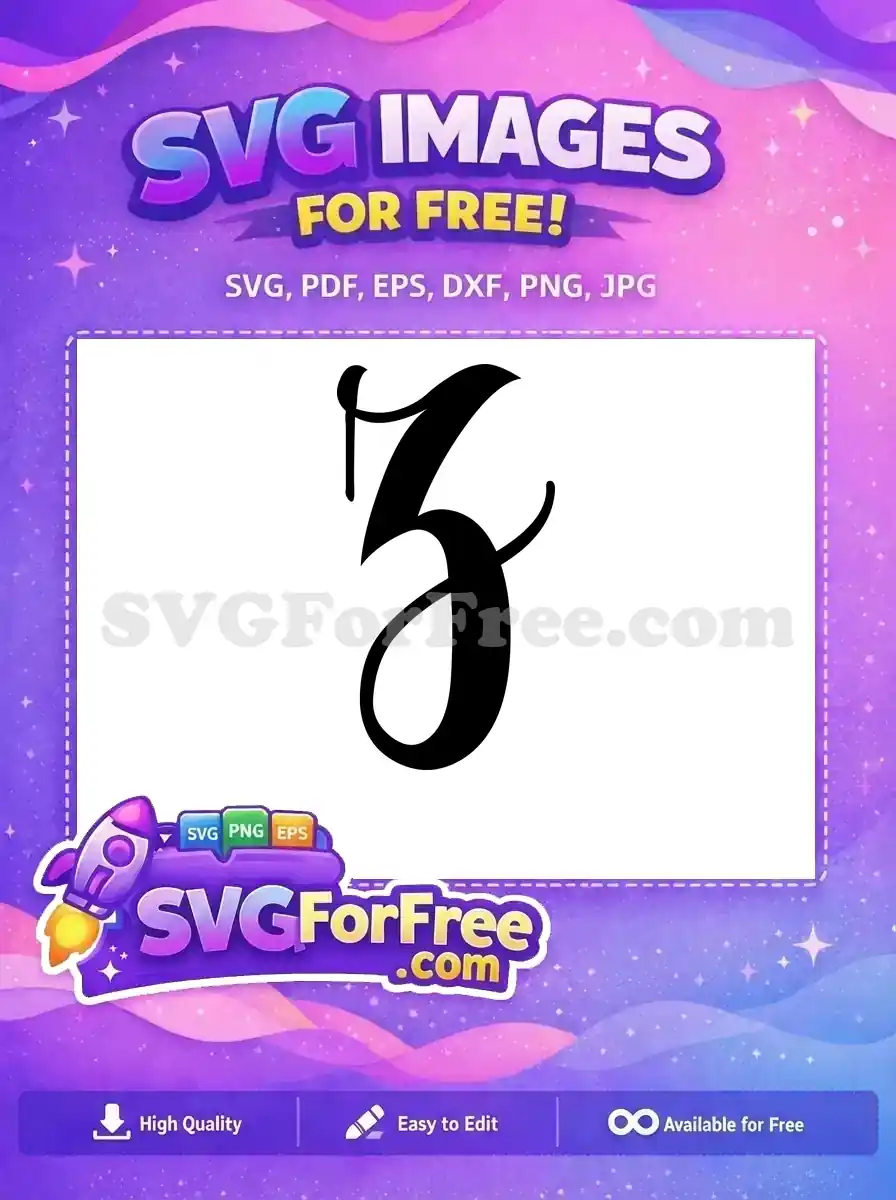 Free Letter Font Free Number One Isolated Free SVG