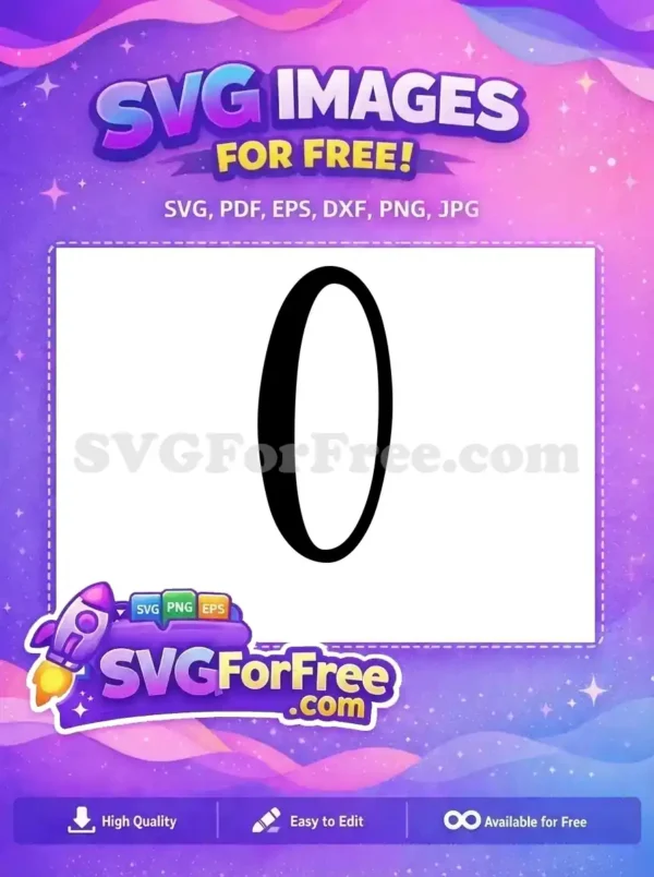 Free Number Zero Free Black Bold Font Free SVG