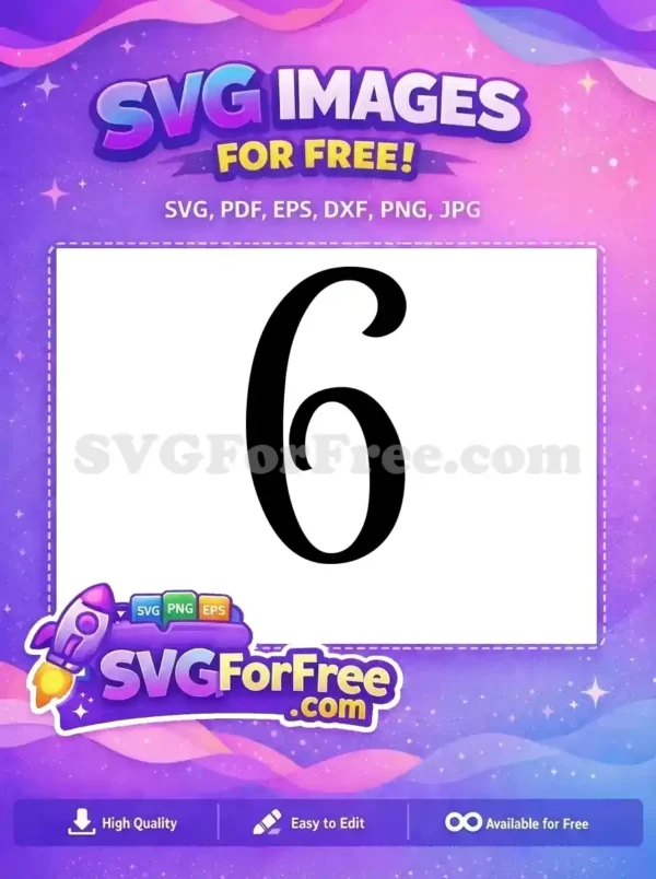 Free Number Six Free Black Font Number Free SVG 2 Free Number Six Free Black Font Number Free SVG 2