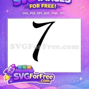 Free Black Bold Seven Free Number Seven Font Free SVG