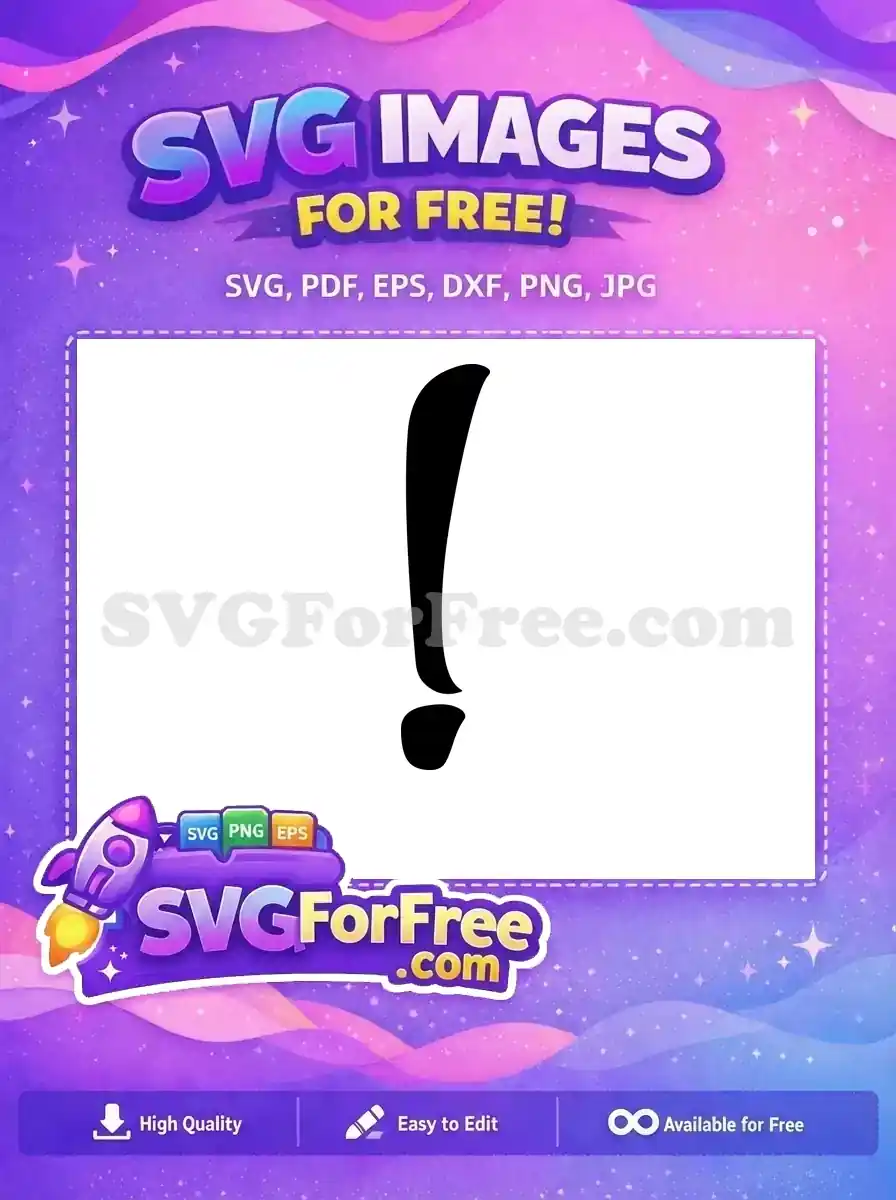 Free Bold Font Free Black Exclamation Point Fonts Free SVG 1