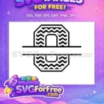 Free Number One Free Font Zigzag Layered Free SVG - Instant Download