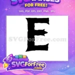 Free Distressed Letter E Free Eroded Font Alphabet Free SVG - Instant Download
