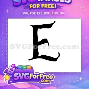 Free Black Letter E Free Initial Monogram Font Free SVG Free Black Letter E Free Initial Monogram Font Free SVG