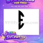 Free Bold Letter E Free Curvy Font Typeface Free SVG - Instant Download