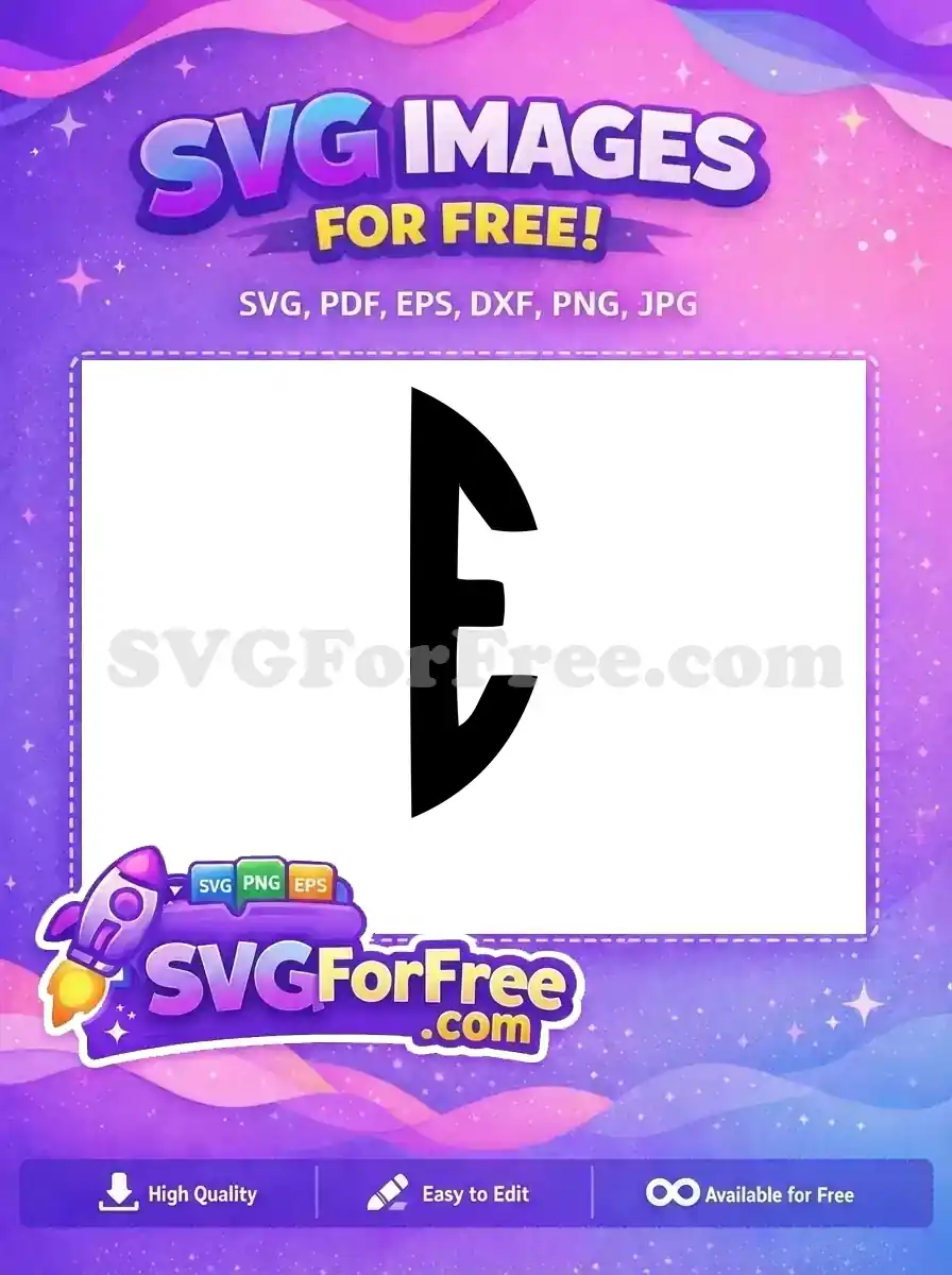Free Bold Letter E Free Curvy Font Typeface Free SVG