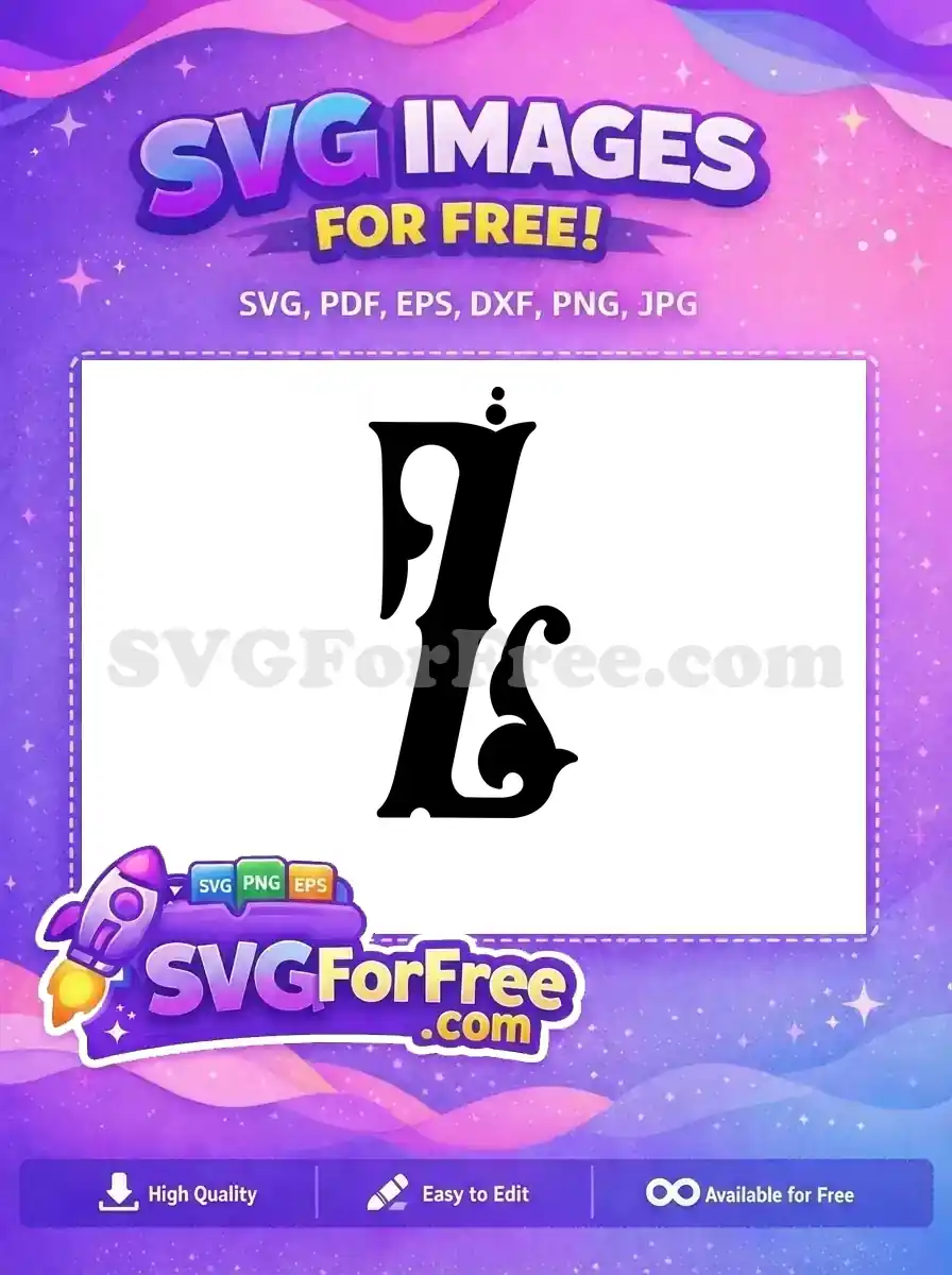 Free Number One Free Ornate Black Font Free SVG
