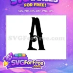 Free Black Letter A Free Fancy Initial Fonts Free SVG - Instant Download