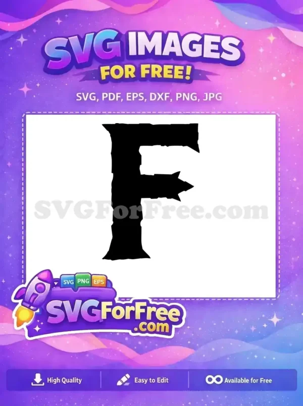 Free Distressed Font Free Letter F Initial Free SVG