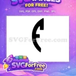 Free Black Letter E Free Alphabet Initial Free SVG - Instant Download