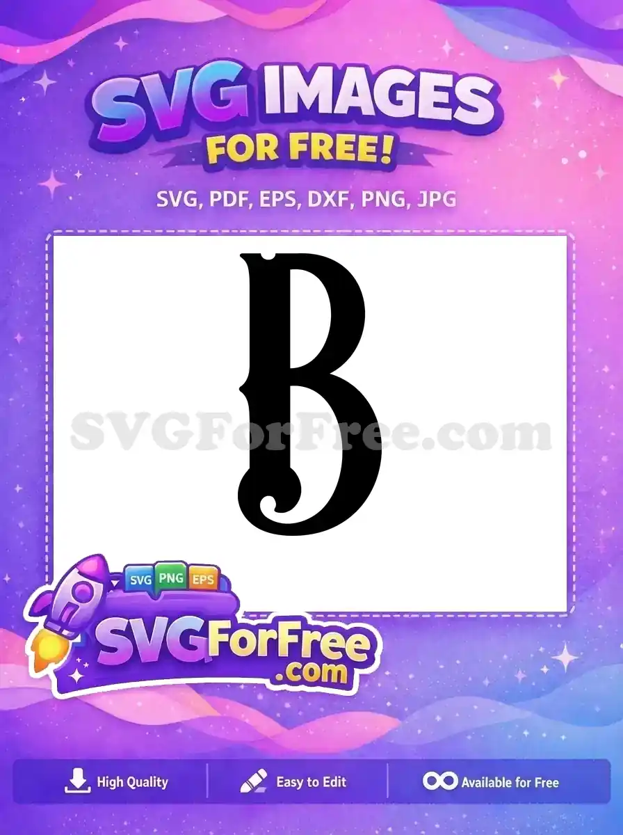 Free Black Letter B Free Decorative Initial Fonts Free SVG